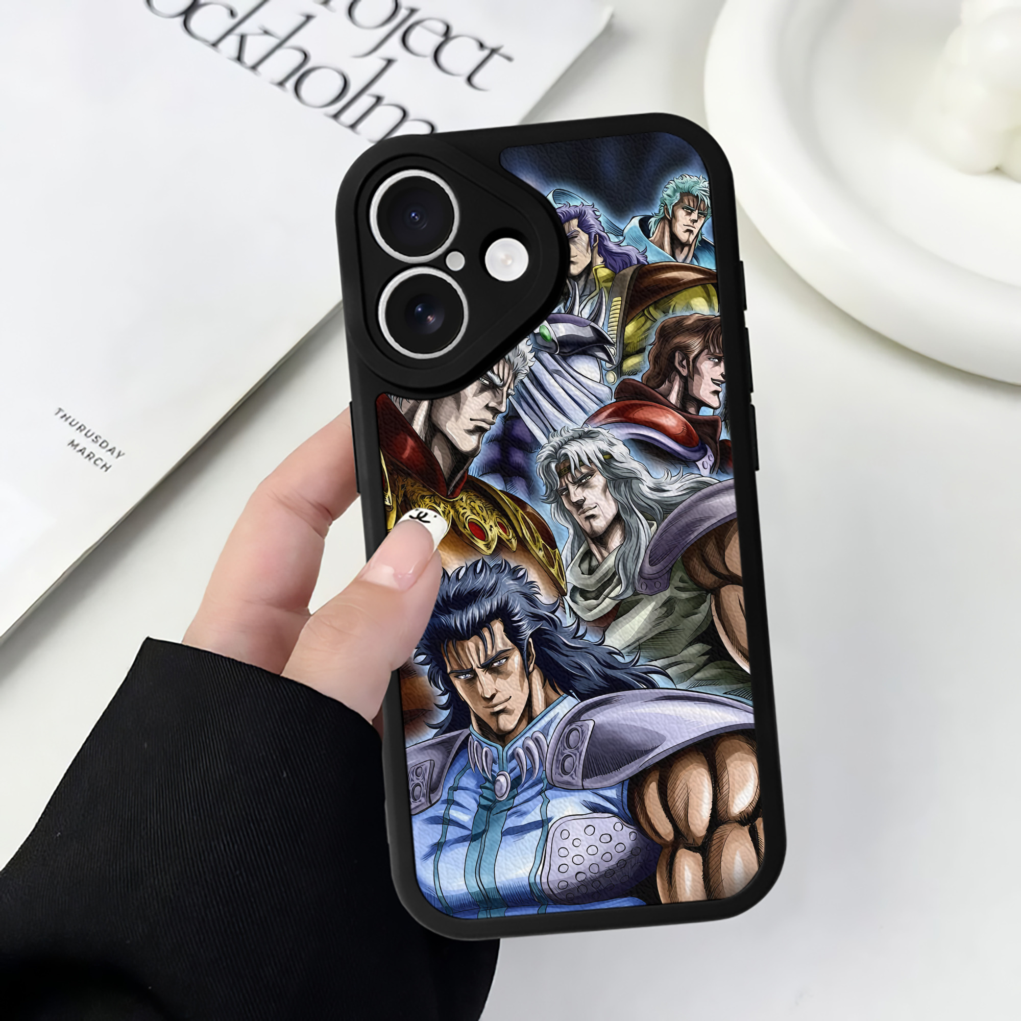 （画像用） 北斗の拳 Fist of the North Star 【iPhone 16シリーズ対応】シリコンスマホケース（レザー調） 材質：シリコン